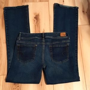 AMERICAN EAGLE JEANS KICK BOOT STRETCH 8 LONG